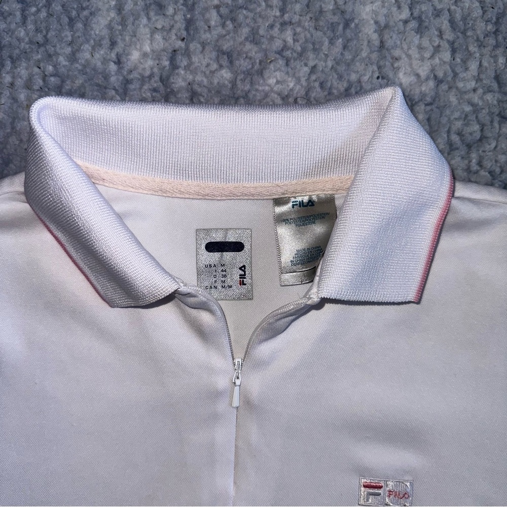 Vintage FILA Quarter-Zip Athletic T-shirt Size M - Picture 3 of 7
